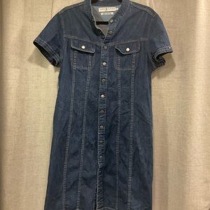 TOMMY HILFIGER BUTTON UP WOMENS JEAN DRESS SIZE 16